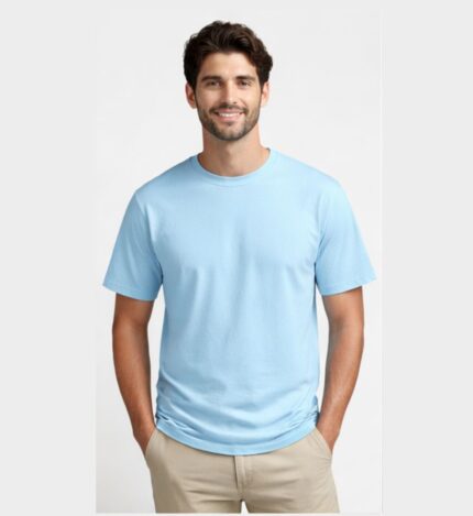 Sky Blue Cotton T-Shirt