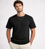Black Korean Drop Shoulder T-Shirt