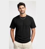 Black Cotton T-Shirt