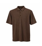 Classic Textured Polo – Deep Brown - Image 2