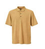 Classic Textured Polo – Mustard Beige - Image 2