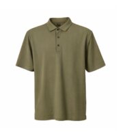 Classic Textured Polo – Olive Green - Image 2