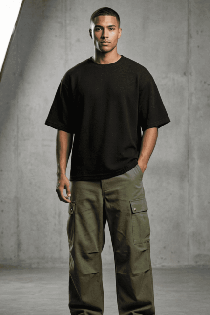 BLACK OVERSIZE T-SHIRT