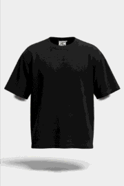 BLACK KOREAN OVERSIZE T-SHIRT - Image 2