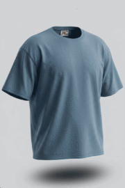 E BLUE OVERSIZE T-SHIRT - Image 2