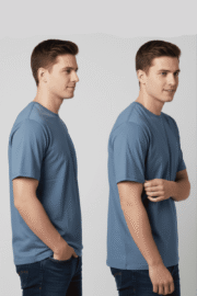 E BLUE OVERSIZE T-SHIRT - Image 3