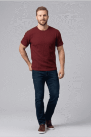 MAROON KOREAN OVERSIZE T-SHIRT