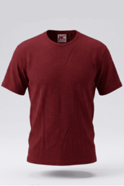 MAROON KOREAN OVERSIZE T-SHIRT - Image 2