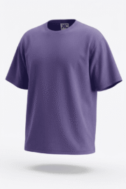 PURPLE COTTON OVERSIZE T-SHIRT - Image 2