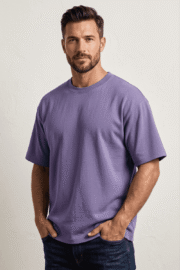 PURPLE COTTON OVERSIZE T-SHIRT