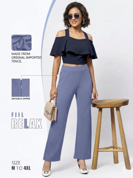 BLUE BUT CUT PANT FOR SHE